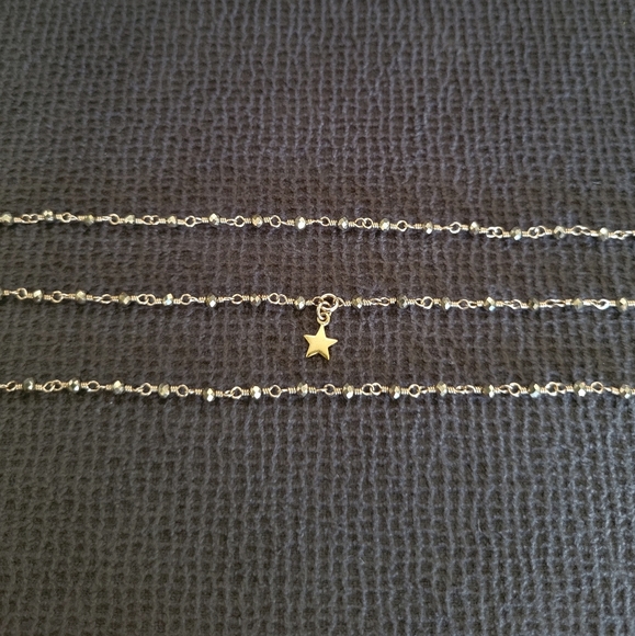 ✨️HP✨️ Dainty Gold💛 Pyrite Bracelet Trio3️⃣ - NWOT - Picture 2 of 12